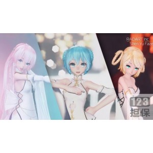 4K初音巡演系列神谕法则：TDA旗袍动漫镜音建模人物模型高清4K版小宅男MMD小白腿小姐姐的梦想之旅