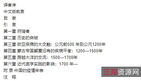 《瘟疫在人类历史中的发展及推荐书籍》